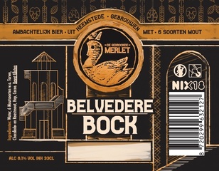 Het etiket van de Belvedère Bock