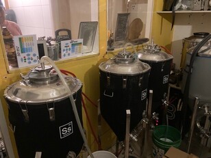 Konische fermenters gekoeld met glycol