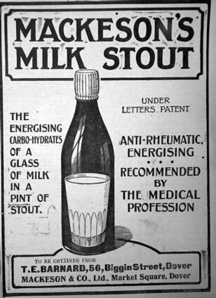 Advertentie voor milk stout