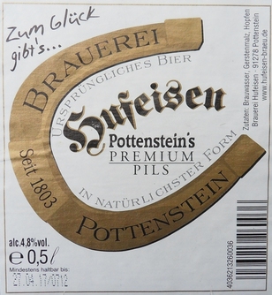 Etiket Hufeisen Pils